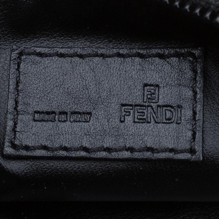 Pre Owned Fendi Brown Zucchino Pochette Clutch