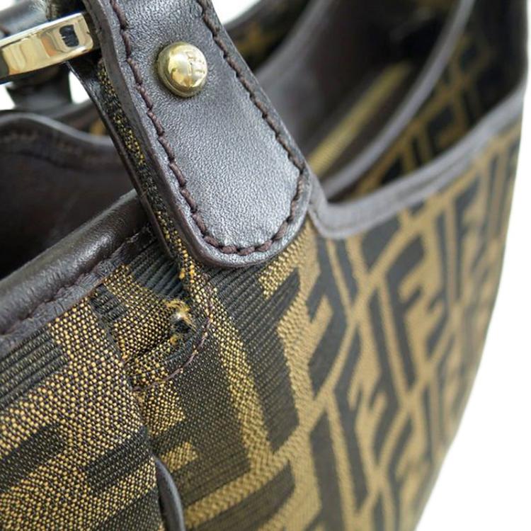 Pre Owned Fendi Tobacco Zucca Canvas Chef Shopper Tote