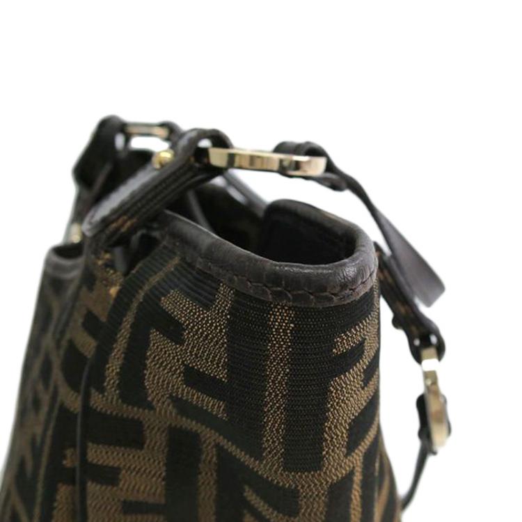 Pre Owned Fendi Tobacco Zucca Canvas Chef Shopper Tote