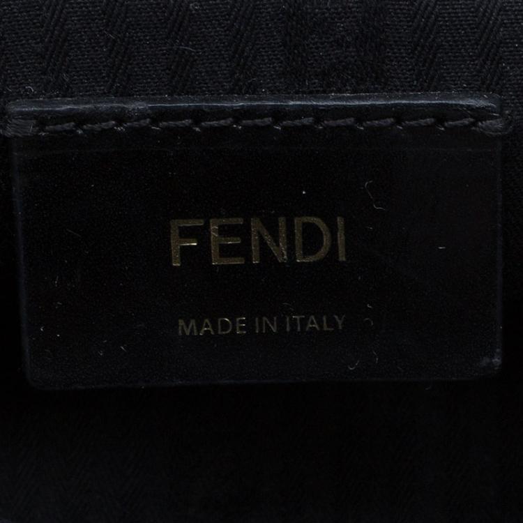 Pre Owned Fendi Black Saffiano Leather Small 2Jours Tote