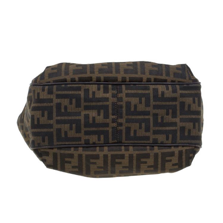 Pre Owned Fendi Tobacco Zucca Canvas Chef Shopper Tote