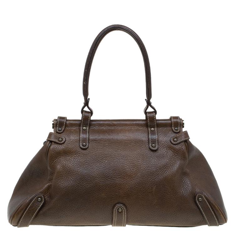 Pre Owned Fendi Brown Leather Medium Magic Satchel