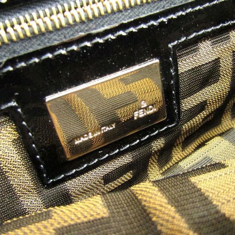 Pre Owned Fendi Beige Zucca Woven Canvas Baguette Bag