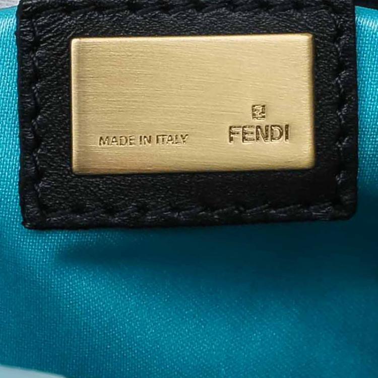 Pre Owned Fendi Multicolor Zucca Coated Canvas Bauletto Boston Bag 