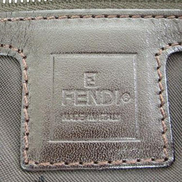 Pre Owned Fendi Tobacco Zucca Canvas Shopper Tote