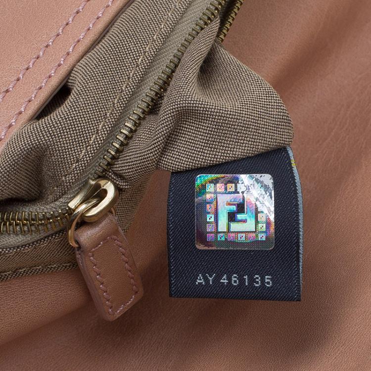 Pre Owned Fendi Beige Leather Maxi Baguette Flap Shoulder Bag