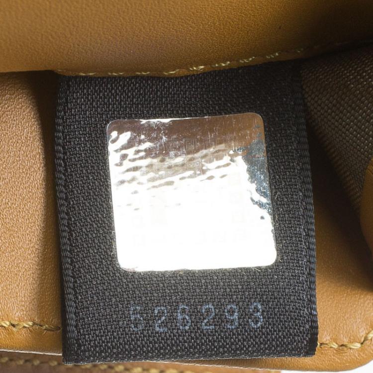 Pre Owned Fendi Orange Zucchino Canvas Flap Wallet
