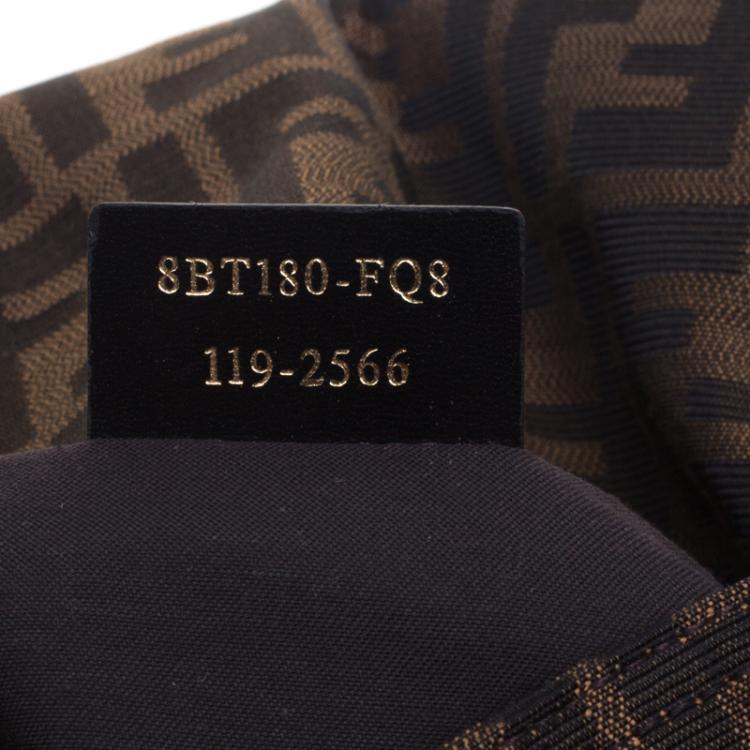 Pre Owned Fendi Tobacco Zucca Canvas Large Convertible Baguette Shoulder Bag