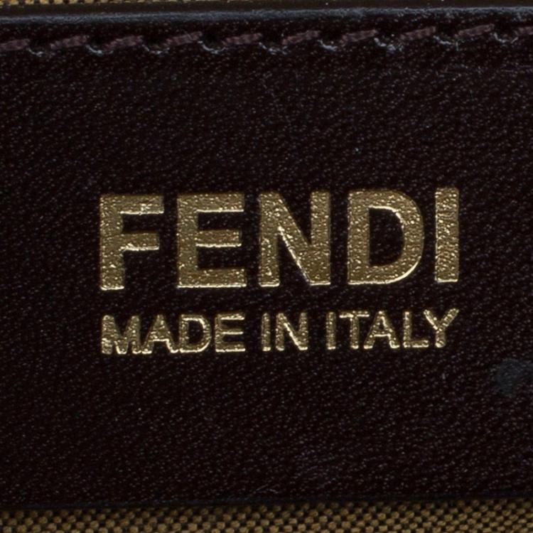 Pre Owned Fendi Tan Leather Large Convertible Baguette Shoulder Bag
