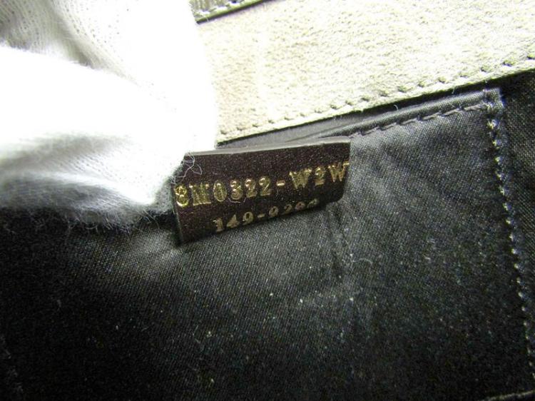 Pre Owned Fendi Bi Color Elite Vitello Leather Clutch Bag