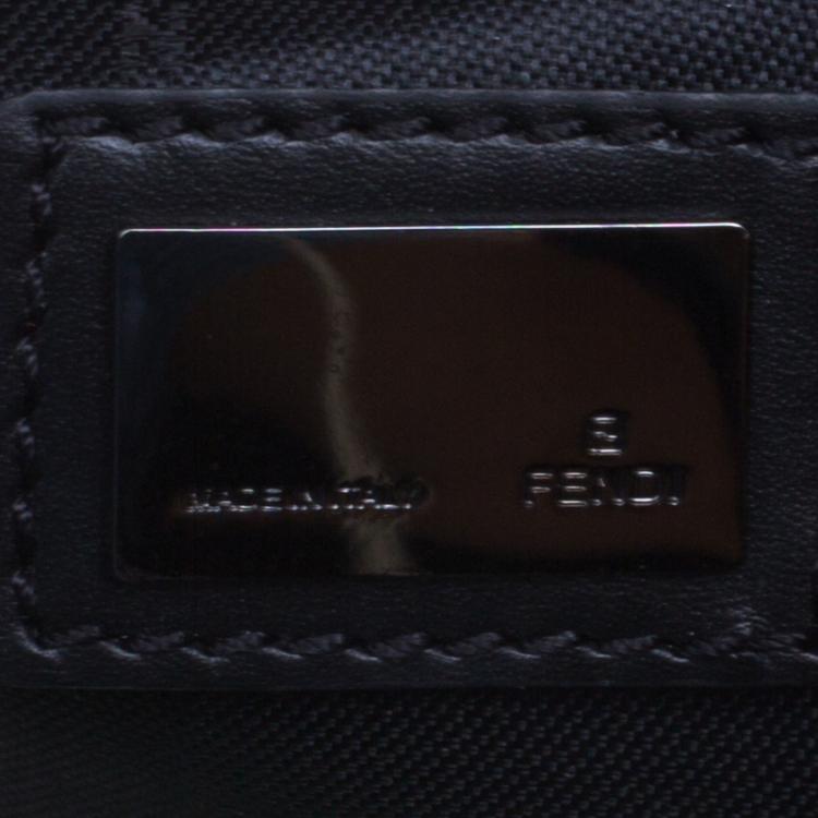 Pre Owned Fendi Dark Brown Zucchino Canvas Pochette

