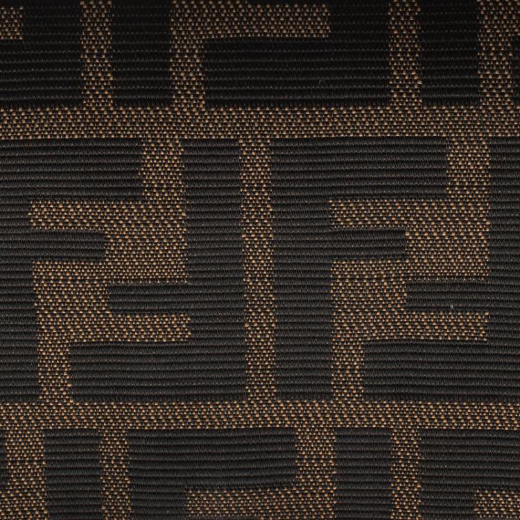 Pre Owned Fendi Tobacco Zucca Canvas Long Wallet