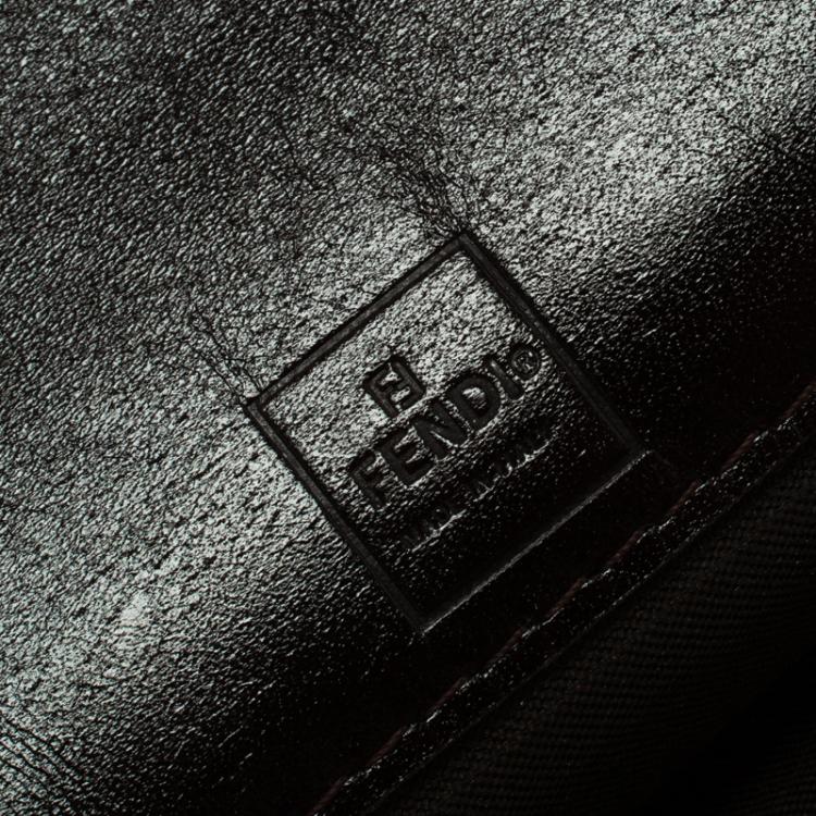 Pre Owned Fendi Tobacco Zucca Canvas Long Wallet