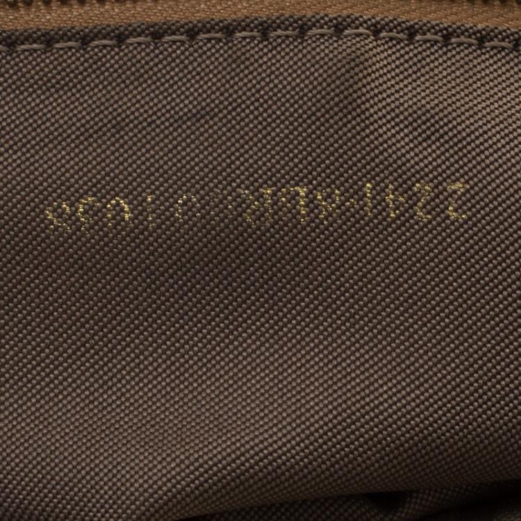 Pre Owned Fendi Fatigue Green Zucchino Canvas Baguette Shoulder Bag