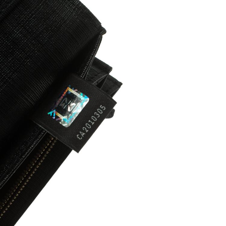 Pre Owned Fendi Black Zucchino Coated Canvas Continental Wallet