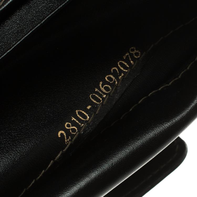 مملوكة مسبقًا Fendi Tobacco Pequin Coated Canvas Kisslock Wallet