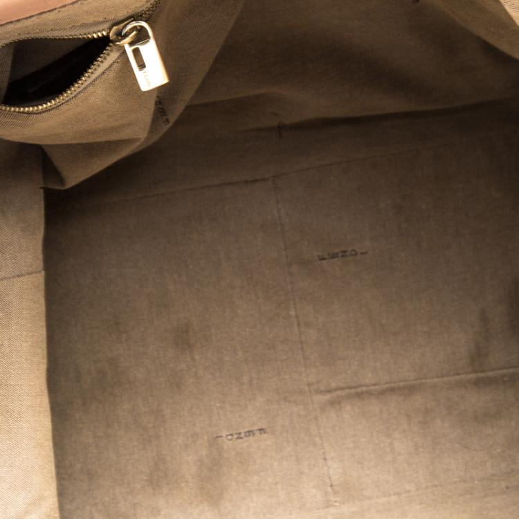 Pre Owned Fendi Beige Leather Twins Shopper Tote