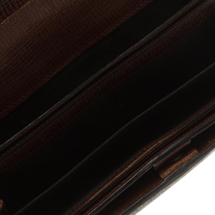 Pre Owned Fendi Tobacco Zucca Coated Canvas Continental Wallet