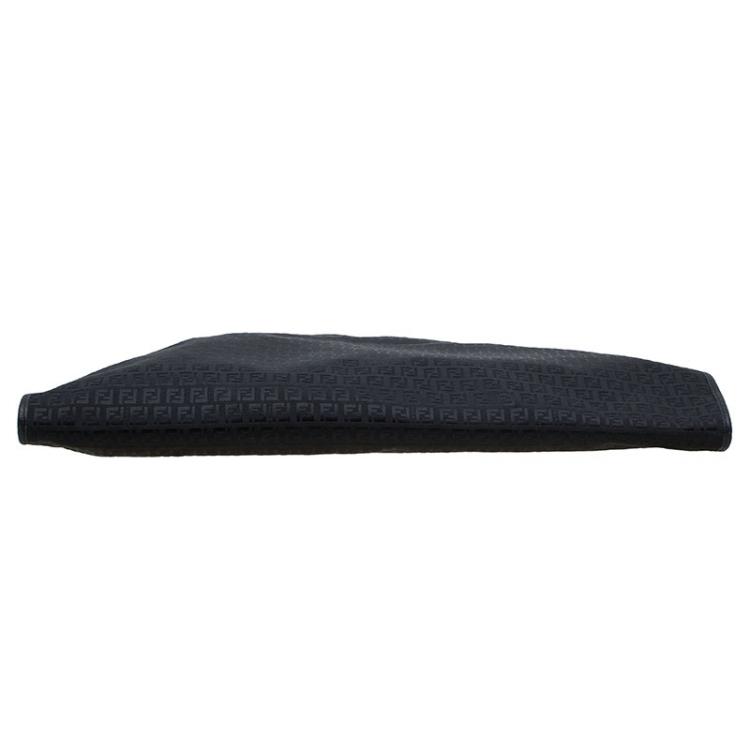Pre Owned Fendi Black Zucchino Canvas Garment Bag