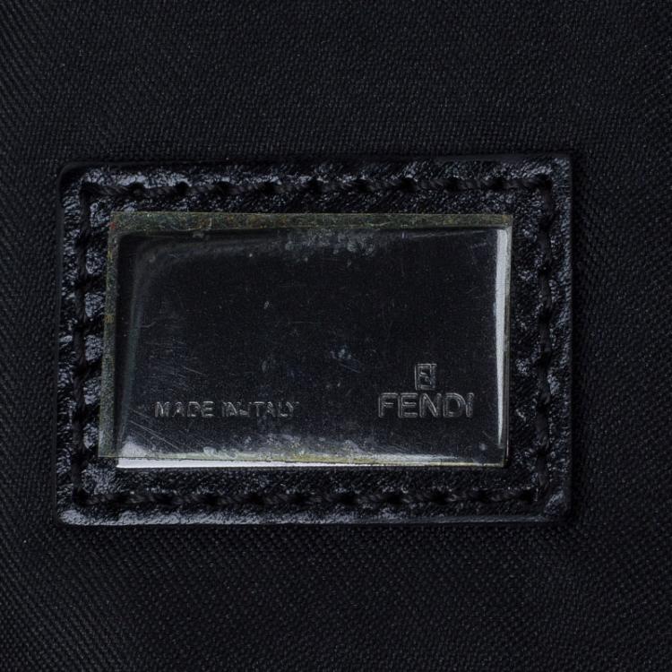 Pre Owned Fendi Black Zucchino Canvas Garment Bag