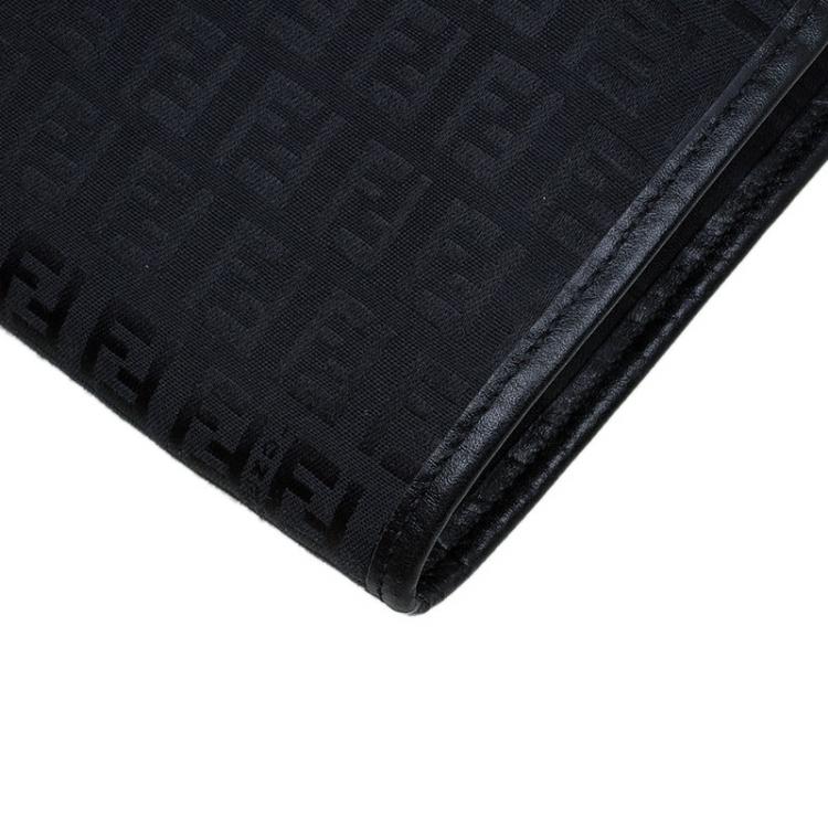Pre Owned Fendi Black Zucchino Canvas Garment Bag