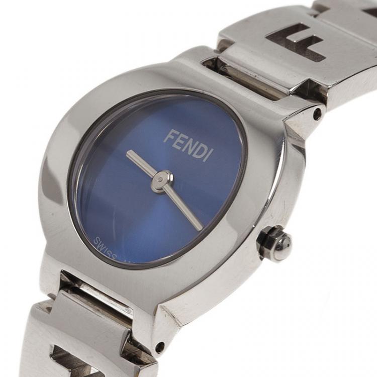 مملوكة مسبقًا Fendi Royal Blue Stainless Steel 3050L Women's Wristwatch 24MM