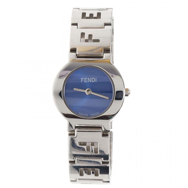 مملوكة مسبقًا Fendi Royal Blue Stainless Steel 3050L Women's Wristwatch 24MM