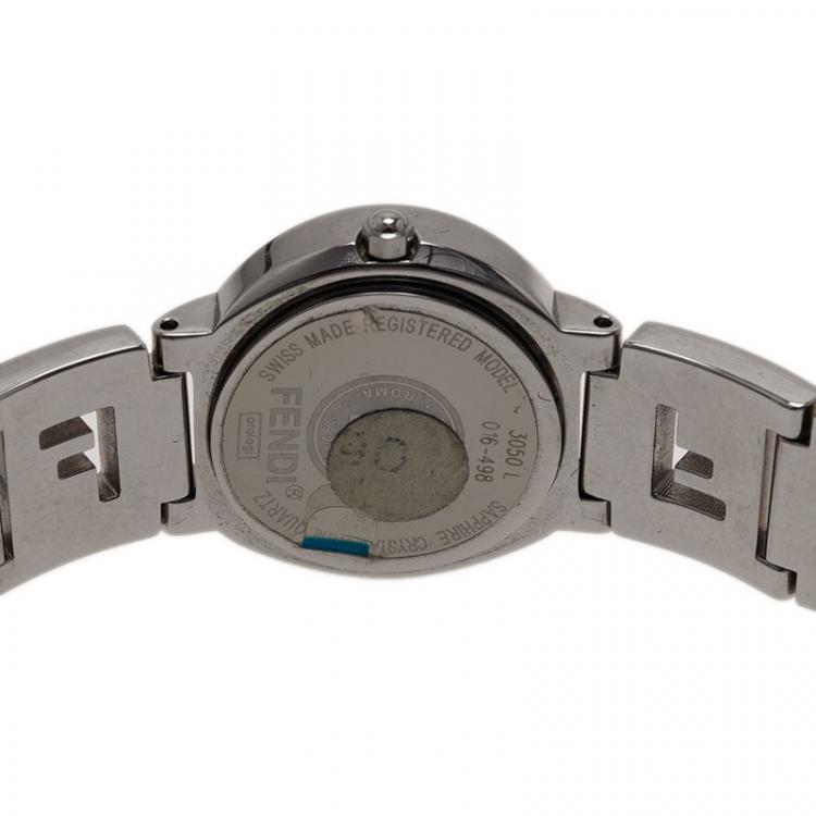مملوكة مسبقًا Fendi Royal Blue Stainless Steel 3050L Women's Wristwatch 24MM