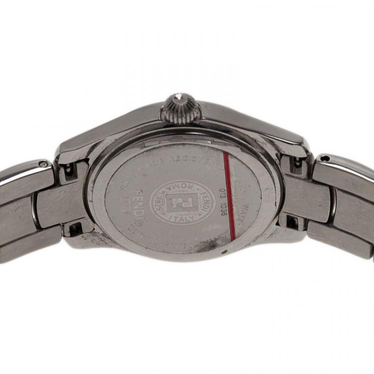 Pre Owned Fendi Pink Stainless Steel 210L Women's Wristwatch 34MM