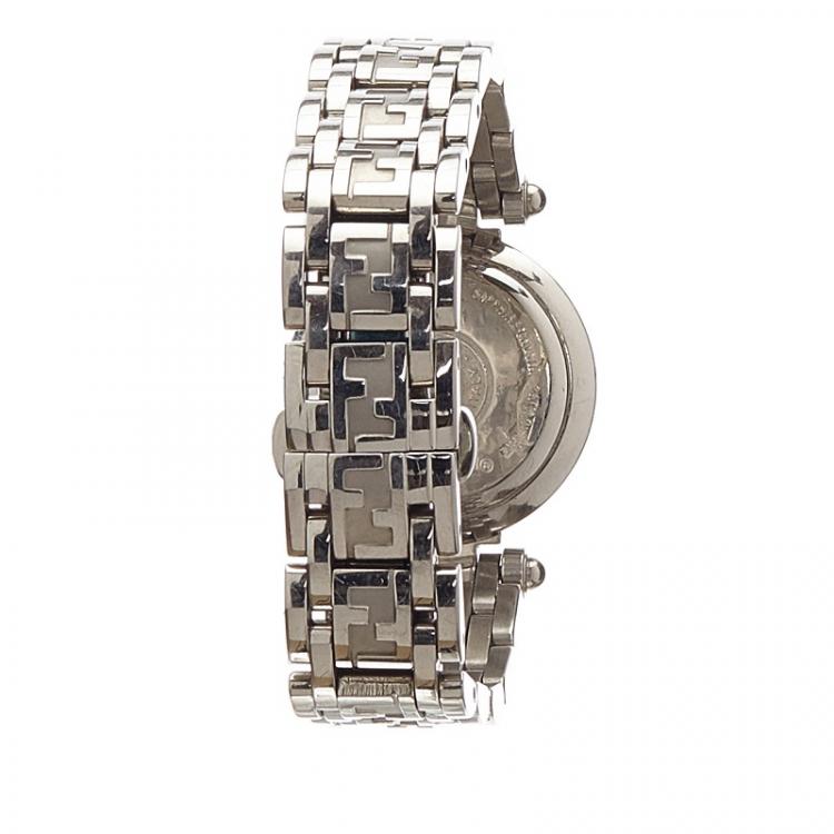 Pre Owned Fendi Black Stainless Steel 750L Women's Wristwatch 25MM