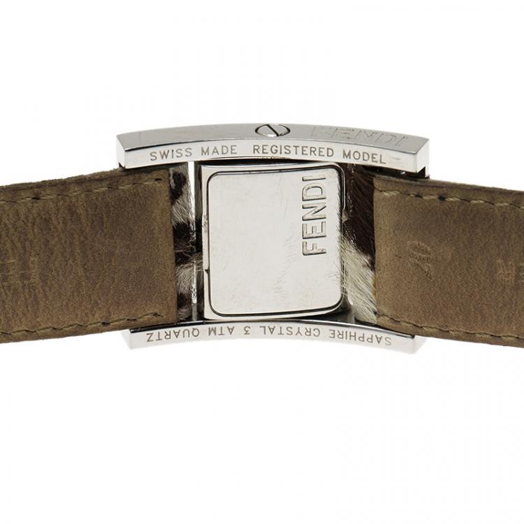 Pre Owned Fendi Red Stainless Steel Classic Women's Wristwatch 26MM