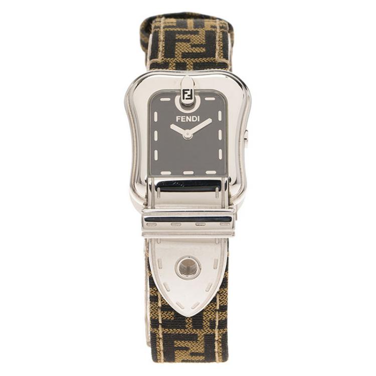 Pre Owned Fendi Brown Stainless Steel B. Fendi Women's Wristwatch 23MM