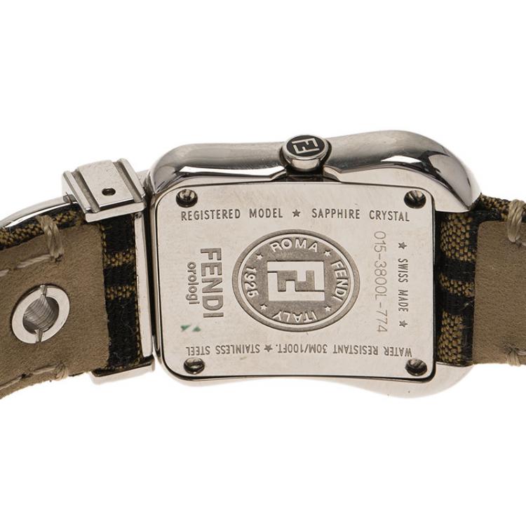 Pre Owned Fendi Brown Stainless Steel B. Fendi Women's Wristwatch 23MM