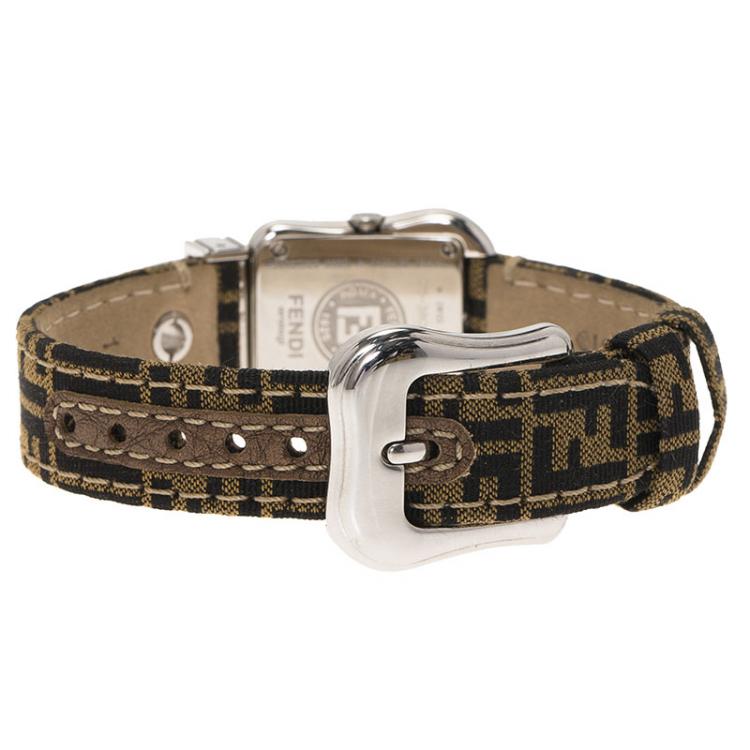 Pre Owned Fendi Brown Stainless Steel B. Fendi Women's Wristwatch 23MM