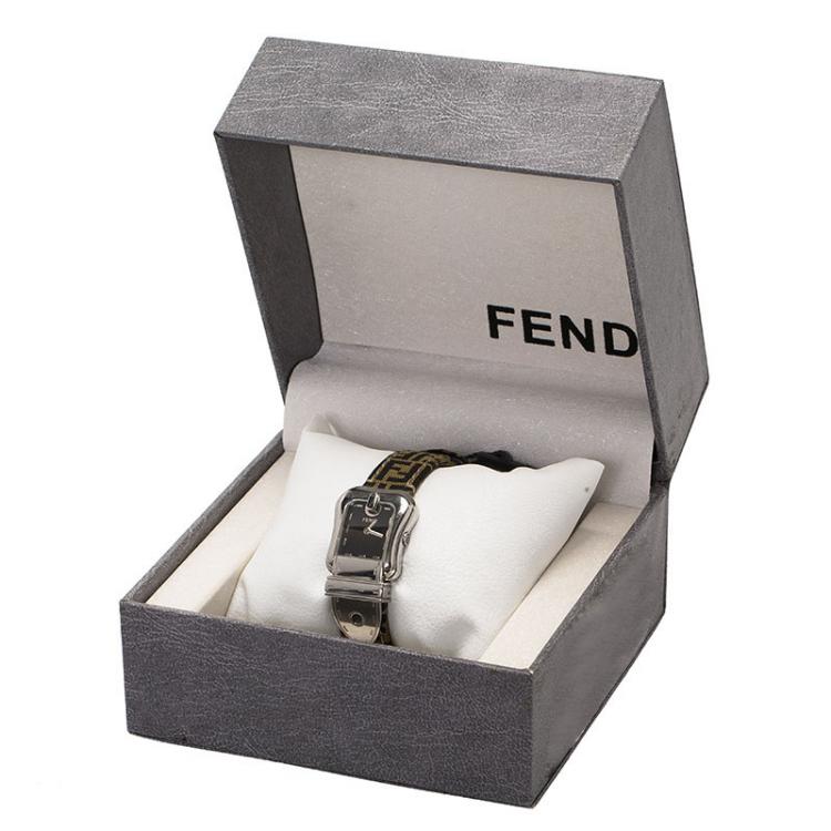 Pre Owned Fendi Brown Stainless Steel B. Fendi Women's Wristwatch 23MM