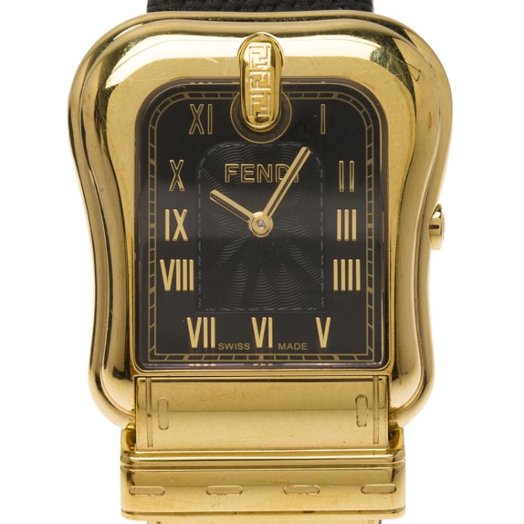 Pre Owned Fendi Black Stainless Steel B. Fendi Women's Wristwatch 32MM