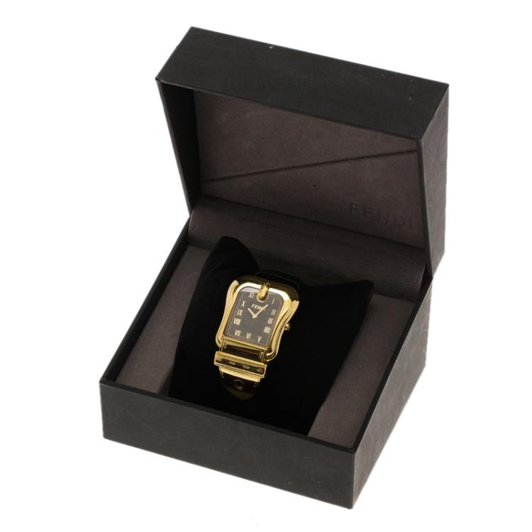 Pre Owned Fendi Black Stainless Steel B. Fendi Women's Wristwatch 32MM
