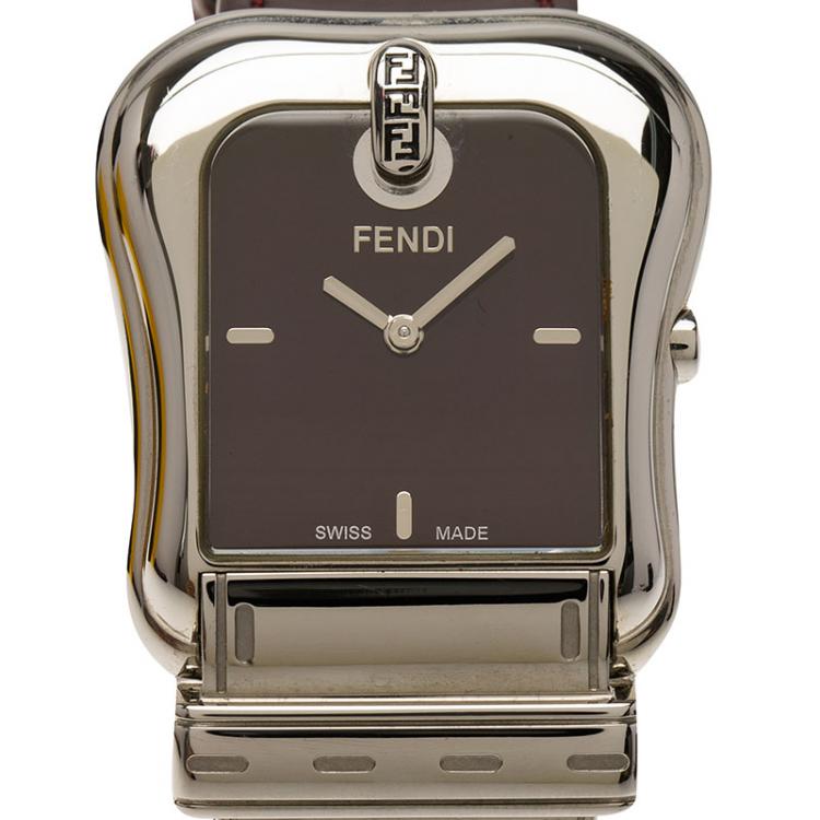 Pre Owned Fendi Purple Stainless Steel B. Fendi Women's Wristwatch 32MM