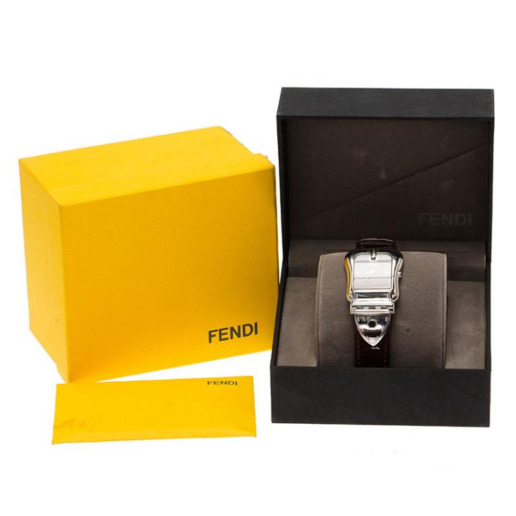 Pre Owned Fendi Purple Stainless Steel B. Fendi Women's Wristwatch 32MM