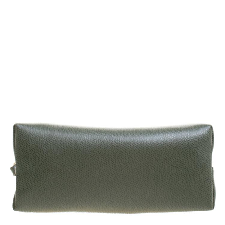 Pre Owned Furla Fern Green Leather Boheme Crossbody Bag