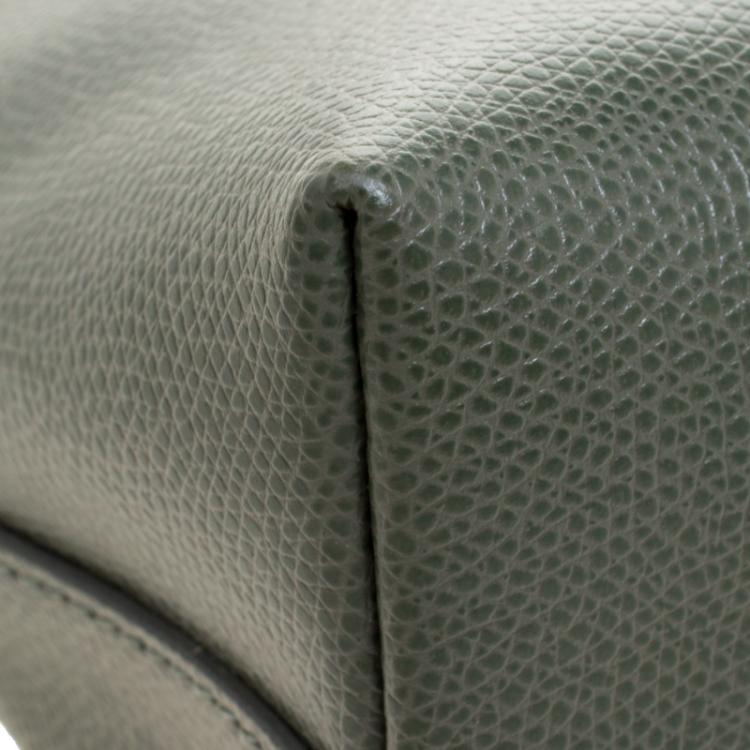 Pre Owned Furla Fern Green Leather Boheme Crossbody Bag