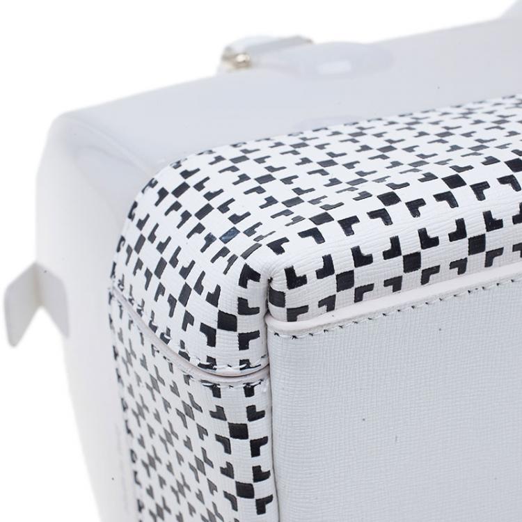 Pre Owned Furla White Rubber Candy Satchel