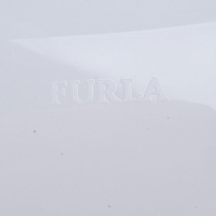 Pre Owned Furla White Rubber Candy Satchel