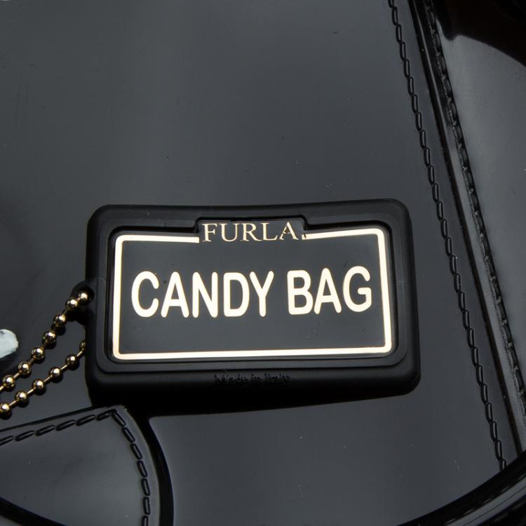 مملوكة مسبقًا Furla Black PVC Limited Edition Painting Candy Satchel
