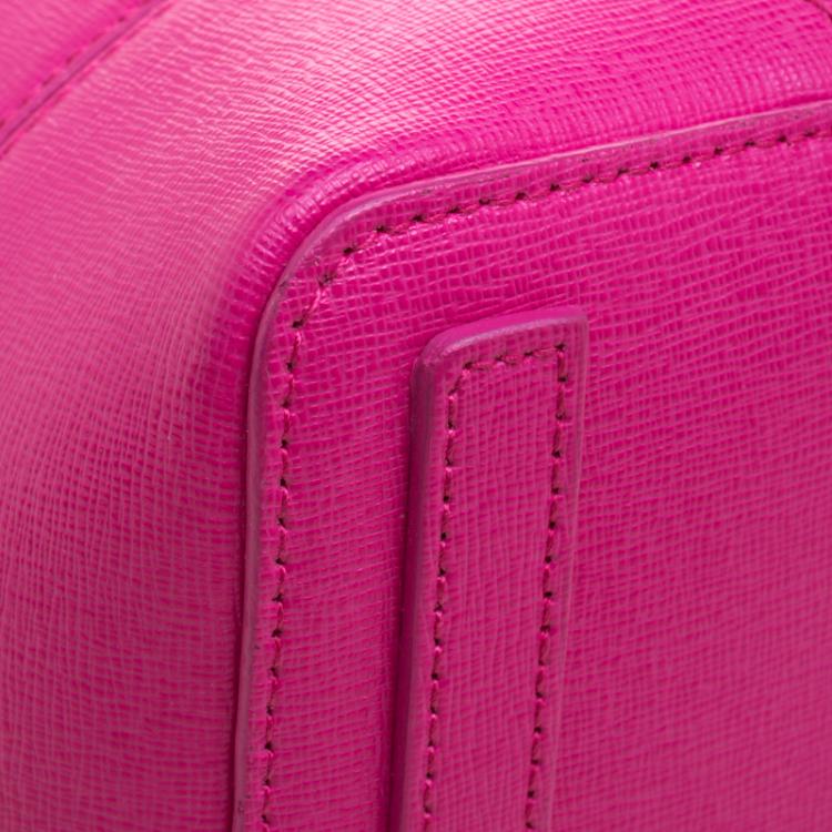 Pre Owned Furla Pink Leather Stacy Drawstring Bucket Bag