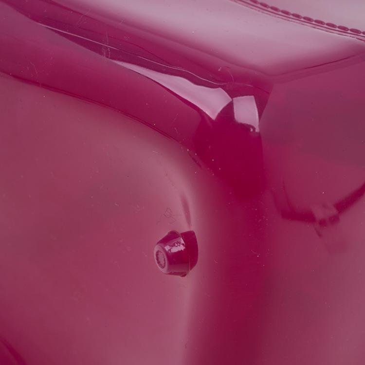 Pre Owned Furla Pink Glossy Rubber Candy Satchel Bag