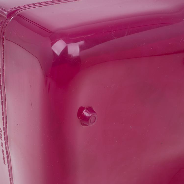 Pre Owned Furla Pink Glossy Rubber Candy Satchel Bag