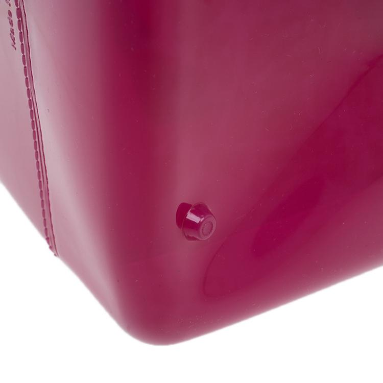 Pre Owned Furla Pink Glossy Rubber Candy Satchel Bag