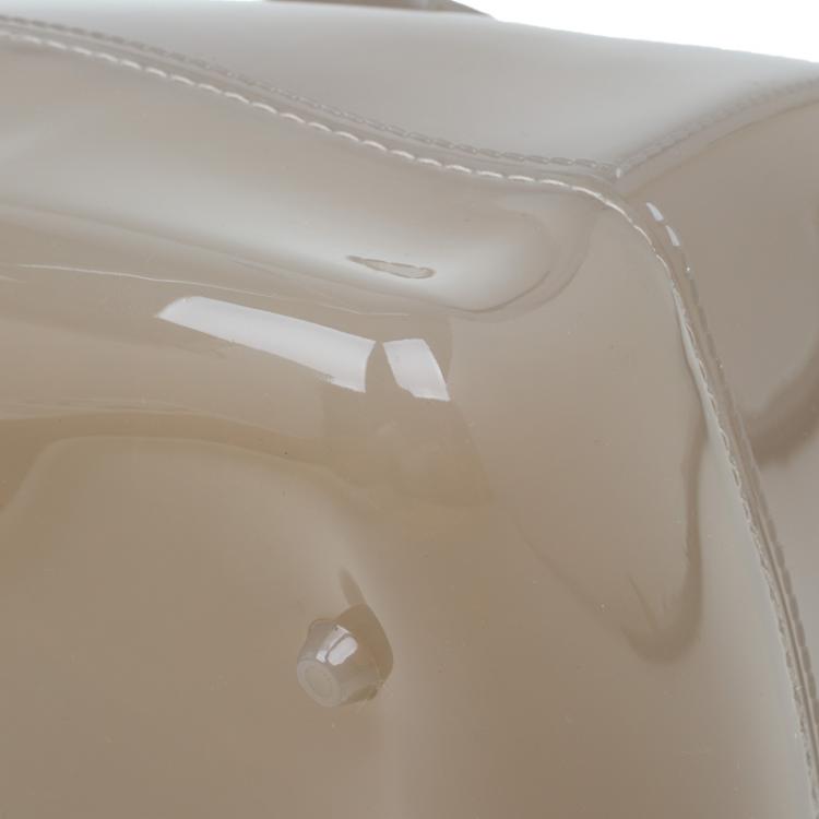 Pre Owned Furla Grey Glossy Rubber Candy Satchel