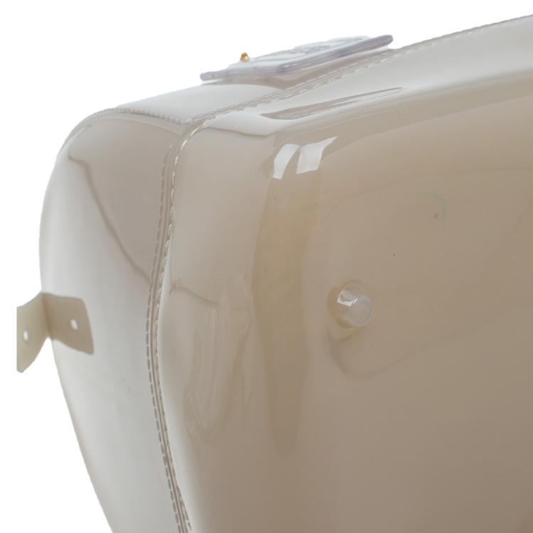 Pre Owned Furla Grey Glossy Rubber Candy Satchel